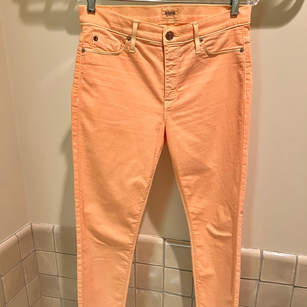 Hudson color skinny jeans